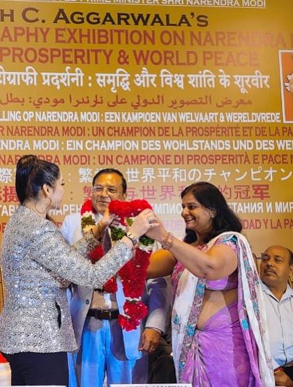 A picture from an event where I was being felicitated. These moments of recognition from my peers are deeply humbling.