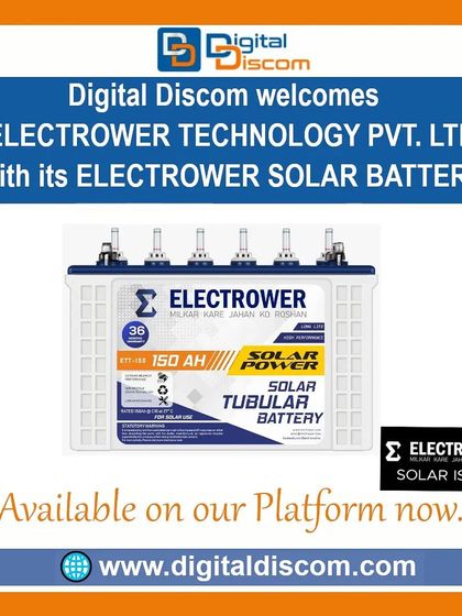 Electrower Technology offers robust and reliable solar tubular batteries. These batteries are specifically designed for solar applications, ensuring long life and consistent performance.