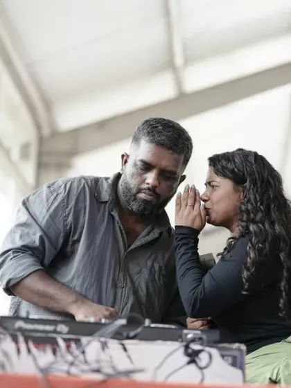 Our founder Arunn and a team member at the DJ console, making sure the music and vibe are perfect.