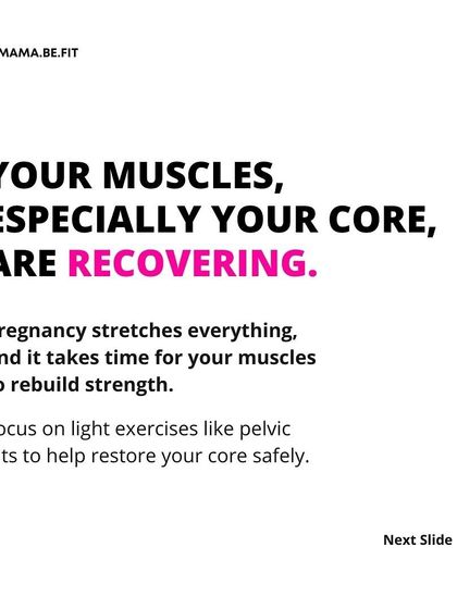 Your muscles, especially your core, are recovering. Pregnancy stretches everything, and it takes time for your muscles to rebuild strength.