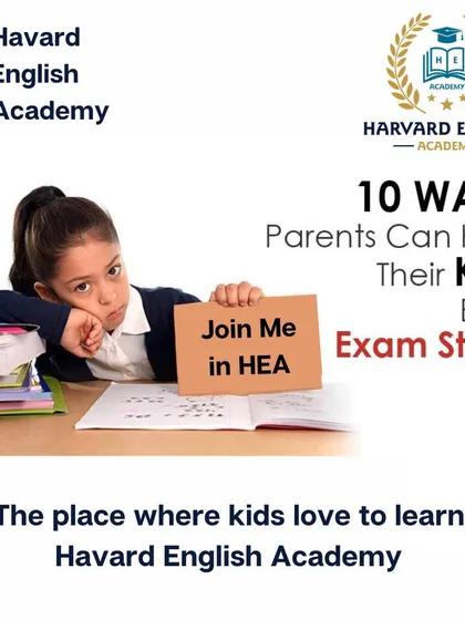 We understand that exams can be stressful for children. This graphic shares tips for parents and highlights how our Kids English Program focuses on building core skills without pressure, making learning a positive and empowering experience.