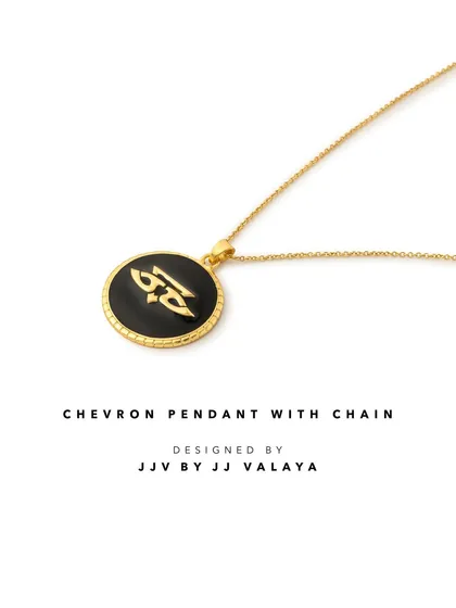 The Chevron Pendant with Chain, where legacy design meets mindful craftsmanship. This is a perfect piece for layering or wearing on its own for a touch of everyday sophistication.