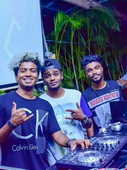 Hanging out with friends behind the decks. The DJ and artist community in Bangalore is all about collaboration and supporting each other's careers.