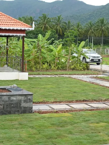 After: The completed project, a tranquil and functional outdoor area perfect for relaxing, with the gazebo now feeling like an integrated part of the garden.
