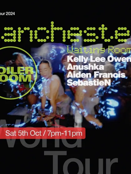 The official Boiler Room World Tour poster for Manchester, featuring my name on the lineup. A true milestone.
