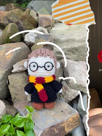 Bringing a little magic to life with our handmade Harry Potter amigurumi. This little wizard, complete with his Gryffindor scarf, is a perfect desk buddy or a special gift for the Potterhead in your life. We love taking on custom pop culture characters.
