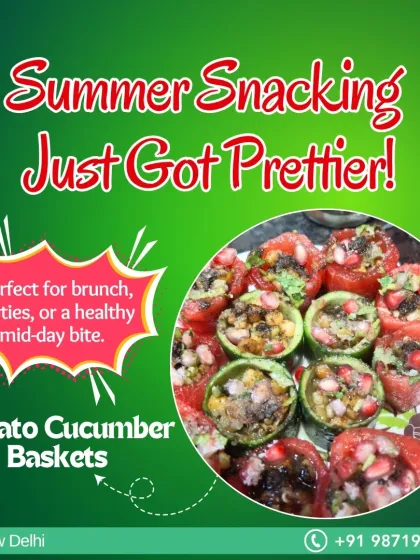 My Tomato Cucumber Baskets are a pretty and healthy summer snack. They are perfect for brunch, parties, or as a light mid-day bite.