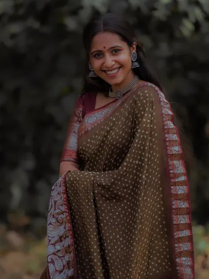 A warm smile during a family event.