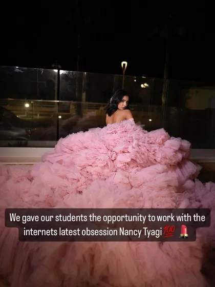 We gave our students the opportunity to work with Nancy Tyagi. This is the kind of exposure you get at my academy.