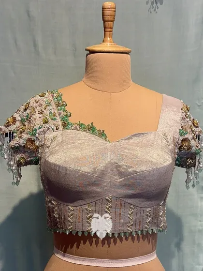 Blouse House by Mahitha Prasad - Custom Blouse Design & Embroidery Reception & Sangeet Glamour photo 11