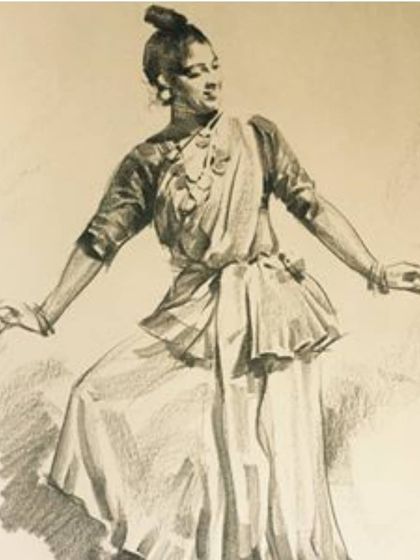 A pencil sketch of a classical dancer. This piece was about capturing the grace and elegance of traditional Indian dance forms through fine pencil work.
