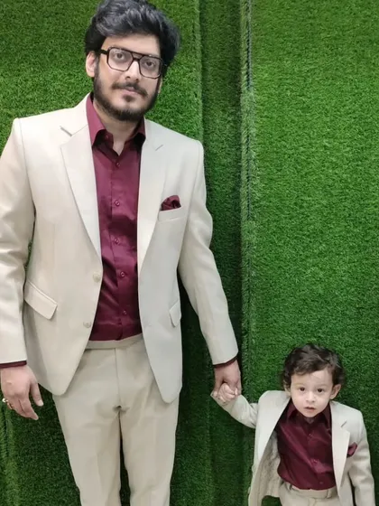 Nothing makes us prouder than dressing generations of the same family. Here’s a happy client and his son, both looking sharp in suits tailored by us. This is the trust and legacy we have been building since our grandfather’s time.