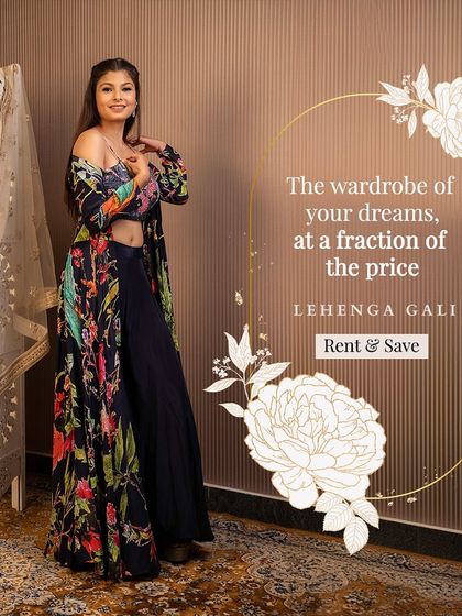 The wardrobe of your dreams at a fraction of the price. This floral print palazzo and cape set is perfect for a beach wedding or a garden party.