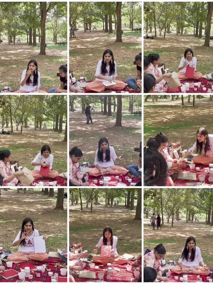 A collage from our Warli painting session in the park. I love hosting these art meetups and I'm always looking for new cities to visit. Let me know where I should come next.