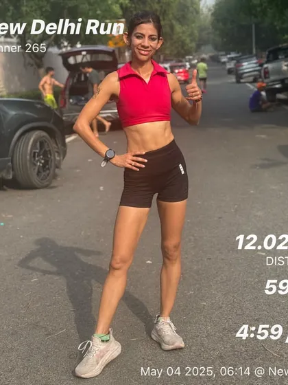 A 12km run with a sub 5 minute per kilometer pace. This was a strong tempo run, even in the heat. Consistent training leads to consistent performance.