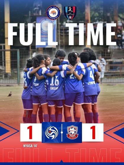 United we stand. The team huddles together after a hard-fought 1-1 draw, their spirit shining brighter than the scoreline.