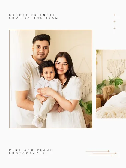 A classic family portrait from a budget-friendly mini session. Our team is trained to capture these beautiful, high-quality images.