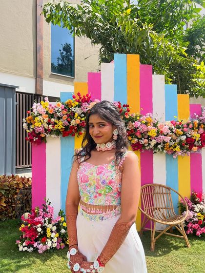 Posing with a smile in my custom carnival outfit. Creating wearable art for special moments is my passion, and this piece is a personal testament to that.