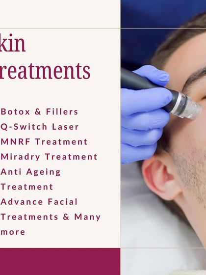I offer a wide range of skin treatments to address any concern you may have. This list includes Botox, Fillers, Q-Switch Laser, MNRF, and many more advanced facial treatments.