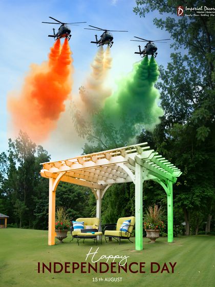 On Independence Day, we imagined one of our pergolas as a canvas for the colors of freedom. It shows how these structures become a part of your home and your celebrations.