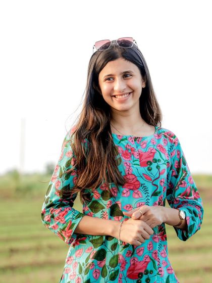 The vibrant @kokanheartedgirl turning heads in our teal floral printed co-ords. A perfect example of how our pure cotton sets brighten up any day.