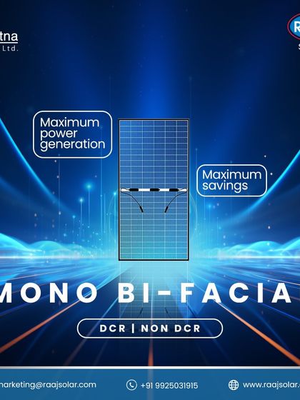 Raaj Solar - Utility-Scale & Industrial Solar Projects Our Advanced Solar Modules photo 25