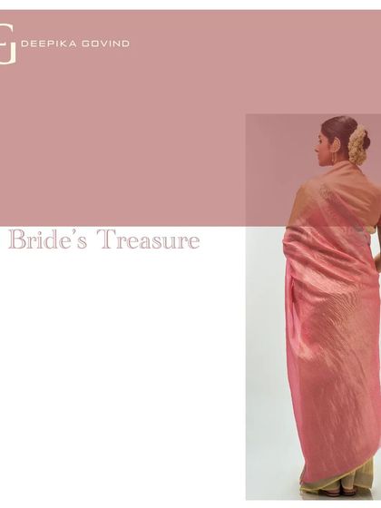 A view of the back, showing how the lightweight tissue fabric drapes gracefully over the shoulder.