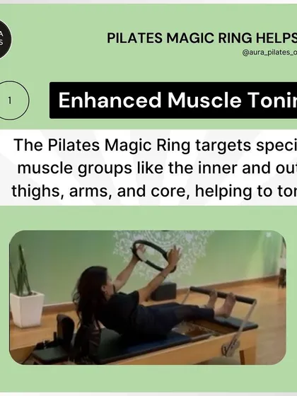 The Magic Ring is a versatile tool that enhances muscle toning, especially in the inner and outer thighs, arms, and core.
