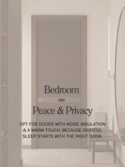 For a bedroom, peace and privacy are paramount. I recommend doors with noise insulation features like an EPDM gasket to ensure your rest is undisturbed.