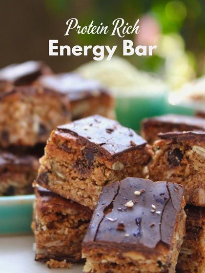 Another look at my Energy Bars, highlighting their dense, nutrient-packed texture. They are a great example of how a snack can be both a guilt-free dessert and a genuinely healthy source of energy.