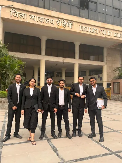 My team and I outside the District Court in Rohini, Delhi. We are prepared and present across various courts to handle your criminal law matters effectively, from bail applications to trials.
