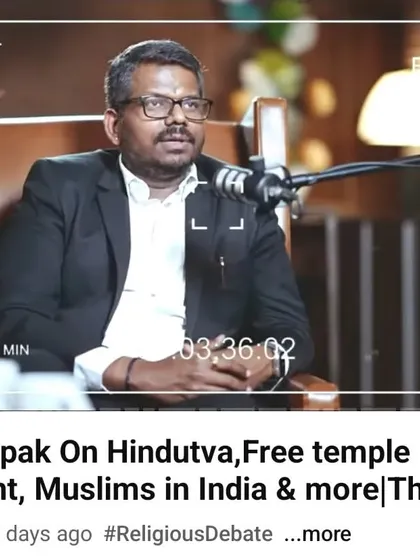 A still from my appearance on "The Raunac Podcast". We had a long-form discussion covering Hindutva, the free temple movement, and the position of Muslims in India from a civilizational perspective.