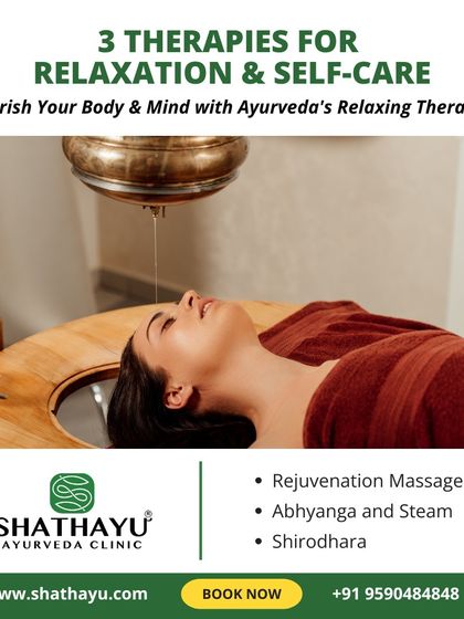 I offer a trio of therapies for ultimate relaxation and self-care, with Shirodhara being key for mental peace. It works in harmony with Rejuvenation Massage and Abhyanga to nourish both body and mind.