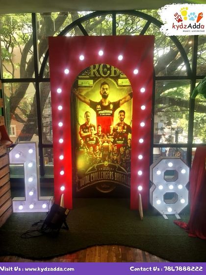 Ee Sala Cup Namdu! As a proud Bangalore brand, I had to create an epic RCB-themed party setup. It's perfect for any young cricket fan celebrating a big milestone.