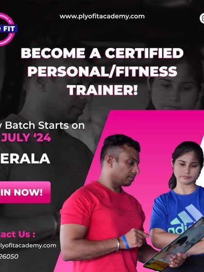 An announcement for our new batch of Certified Personal and Fitness Trainer courses in Kerala. We provide the knowledge and practical skills needed to start a successful career in the fitness industry.