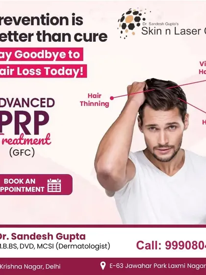 Prevention is always better than cure. Advanced PRP and GFC treatments can address early signs of hair loss like a visible hairline, hair thinning, and excessive hair fall before they become severe.