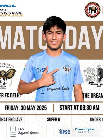 Match day for the last game of the season in the HCL Delhi Future Stars Youth League. Let's go boys.