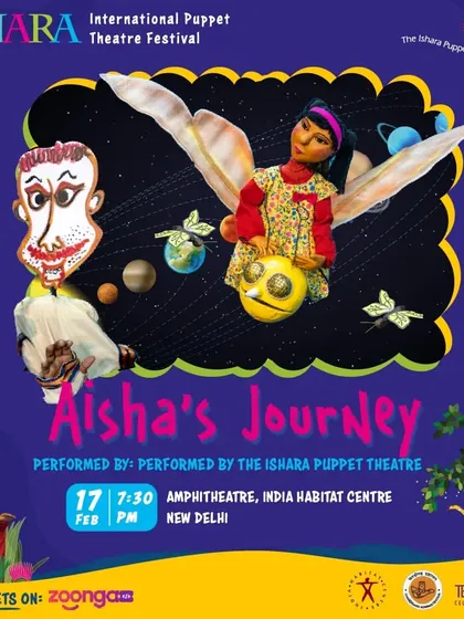 The poster for 'Aisha's Journey', an inspirational tale based on a beloved Swedish children's book. We adapted this story to tell a powerful message about caring for our world, following a brave little girl on a quest to save the sun.