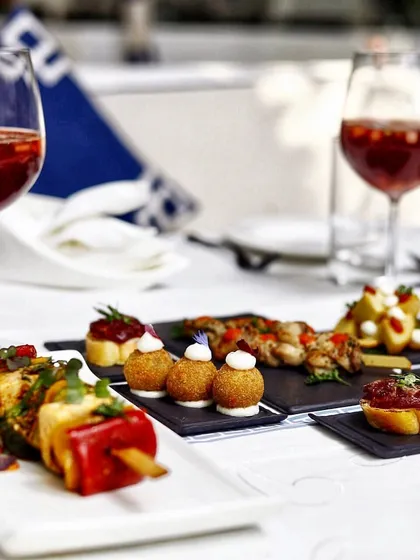 Let's Tapas! A tempting array of our most popular tapas, from skewers to croquettes, designed for sharing and sampling.