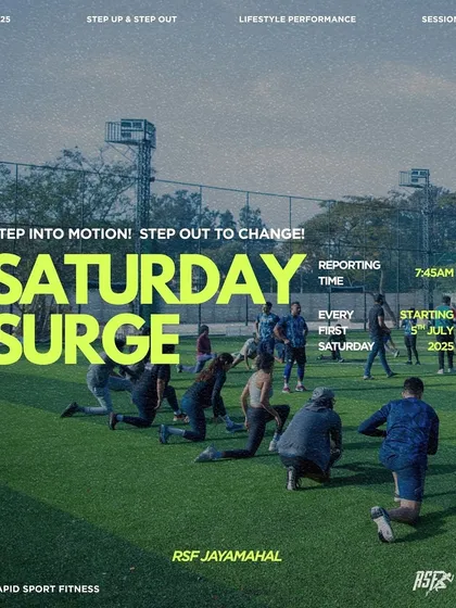 Announcing our "Saturday Surge" monthly outdoor workout. This is your chance to reset, build athletic foundations, and train with intent alongside the RSF community.