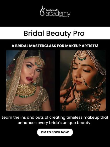 An invitation to our "Bridal Beauty Pro" masterclass for makeup artists, a chance to learn the ins and outs of creating timeless bridal looks.