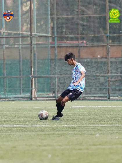 A moment of focus before a strike on goal. Our players are trained to be clinical in front of the net.