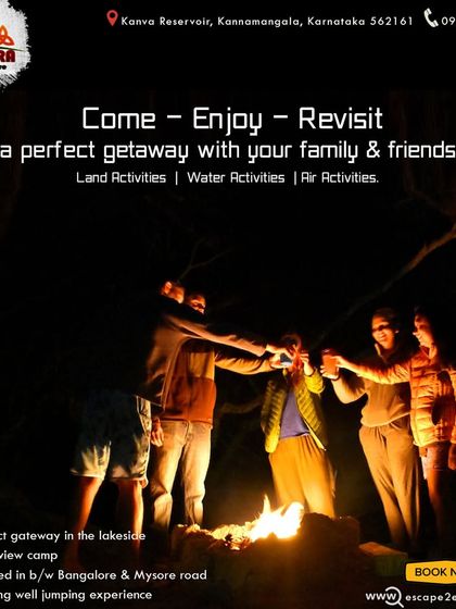 Sometimes the night feels like a warm embrace. Enjoy a toast with friends around the fire.