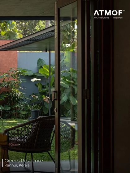 Every detail is carved with care. The folding glass doors and woven patio furniture at the Greens Residence are chosen to enhance the connection to the outdoors and create a soulful living experience.