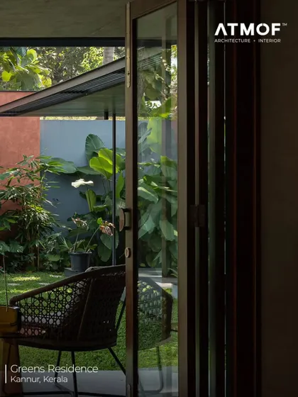 Every detail is carved with care. The folding glass doors and woven patio furniture at the Greens Residence are chosen to enhance the connection to the outdoors and create a soulful living experience.