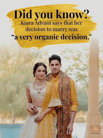 Did you know Kiara Advani's decision to marry was organic? It's a lesson in not chasing timelines but letting a real connection unfold naturally.