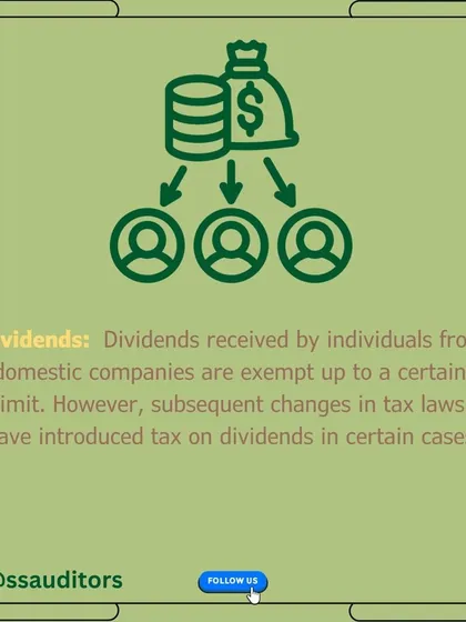 Dividends received from domestic companies are exempt up to a certain limit. However, recent changes in tax laws have introduced taxes on dividends in some cases.
