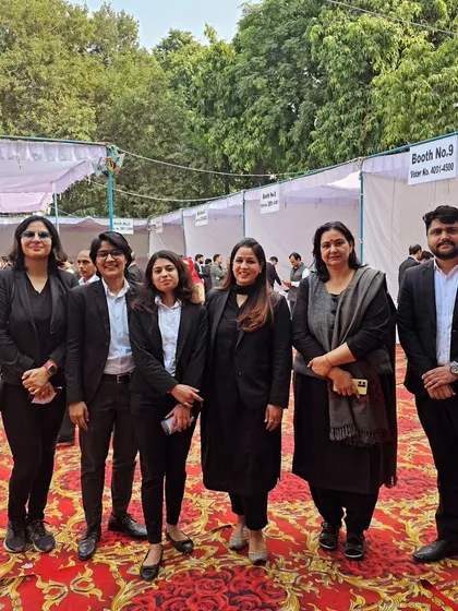 My team and I at the voting booths for the District Bar Association elections.