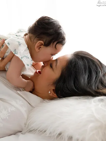A sweet kiss on the nose. These unscripted moments of affection between a parent and child are my favorite to capture.