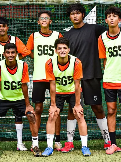An SGS team in their training bibs, ready for action. Our tournaments are about participation and the shared love for the game.